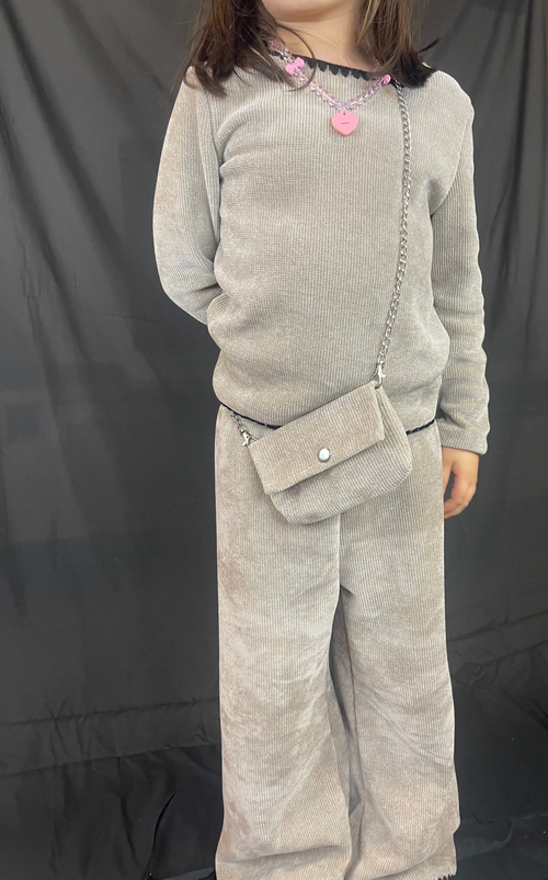 ensemble 3 pièces fille chic décontracté 